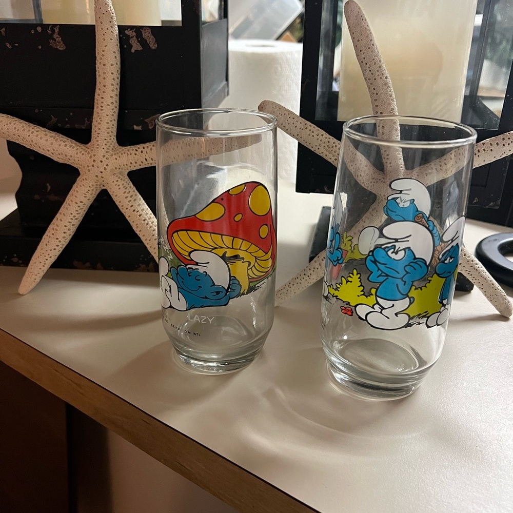Smurfs Drinking Glasses